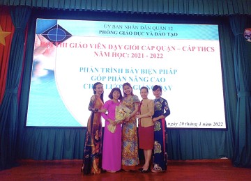 Kết quả xuất sắc của  Trường Nam Việt tại hội thi giáo viên dạy giỏi Quận 12.