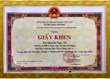 Trường THCS-THPT Nam Việt đạt thành tích cao tại Hội thi Olympic Tháng 4 - TP.Hồ Chí Minh