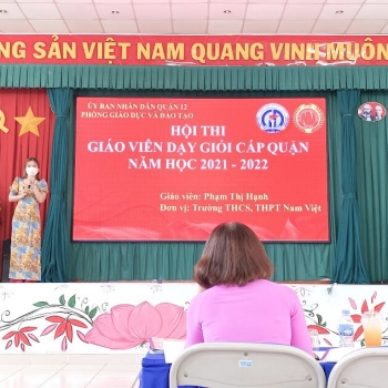 Giáo viên Tập đoàn GDQT Nam Việt tại Hội thi Giáo viên giỏi Quận 12